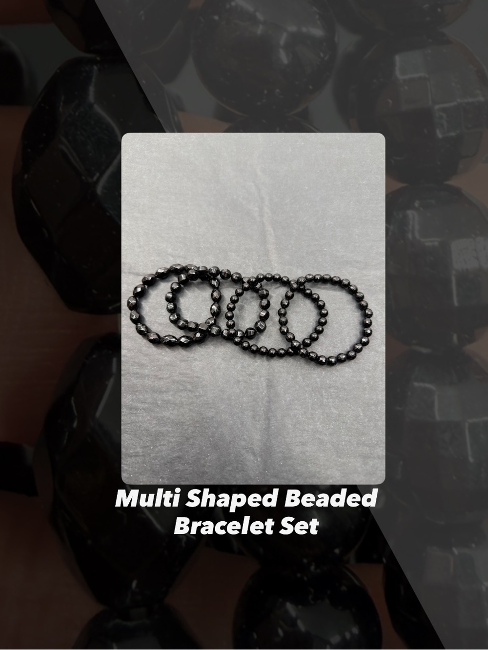 EUC Multi Shaped Beaded Bracelet Set